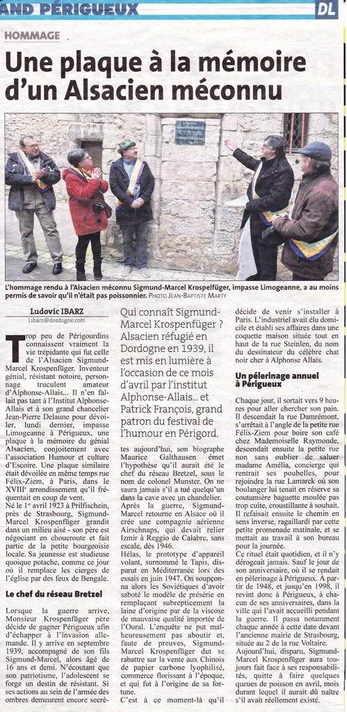article Dordogne Libre