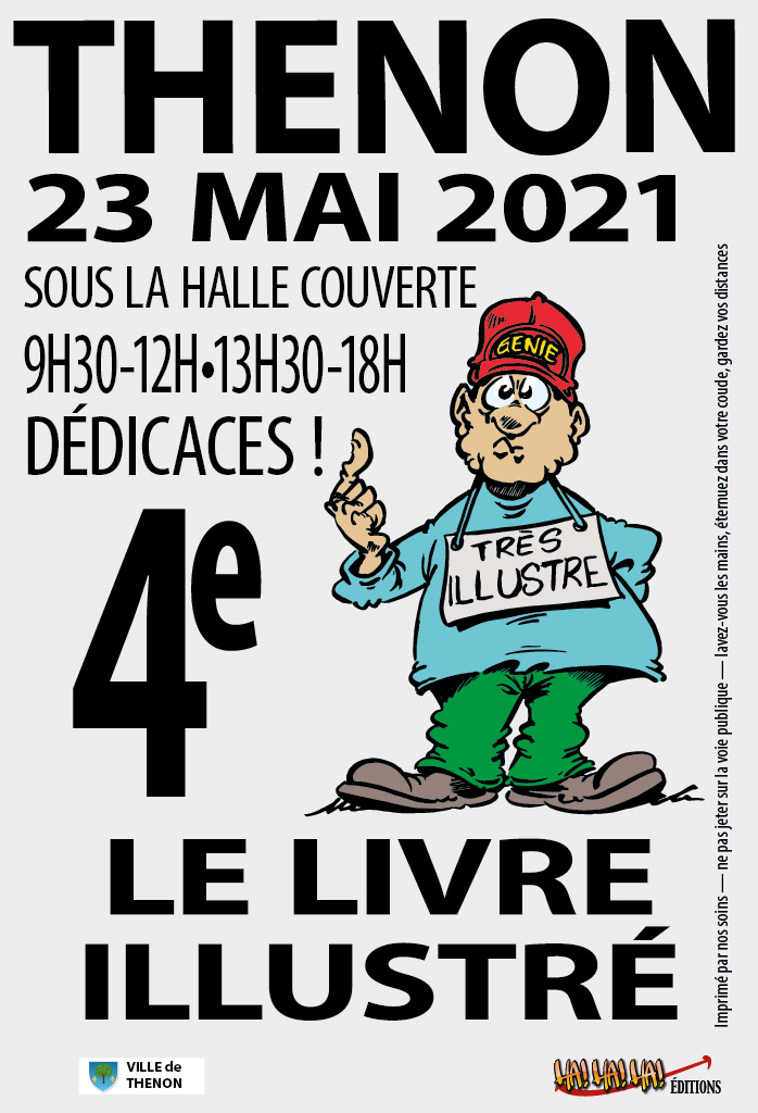 affiche salon du livre illustré de Thenon 2021