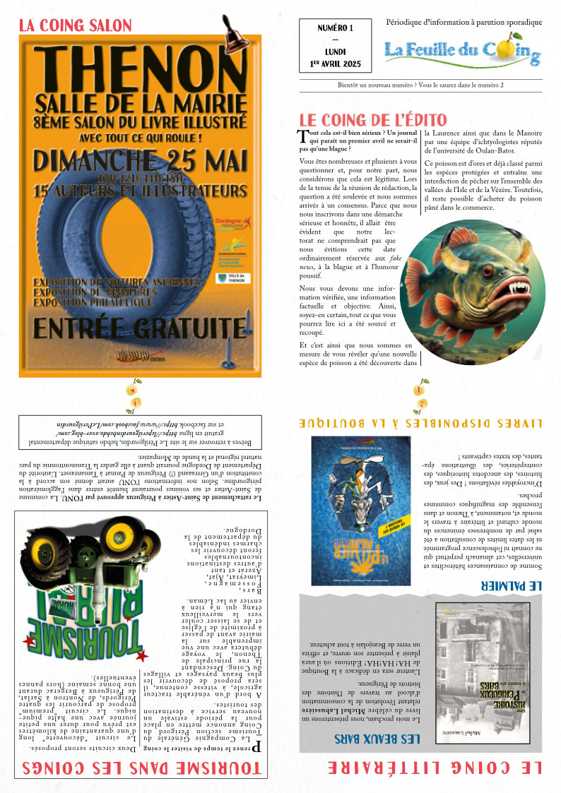 La feuille du coing numéro 1 avril 2025